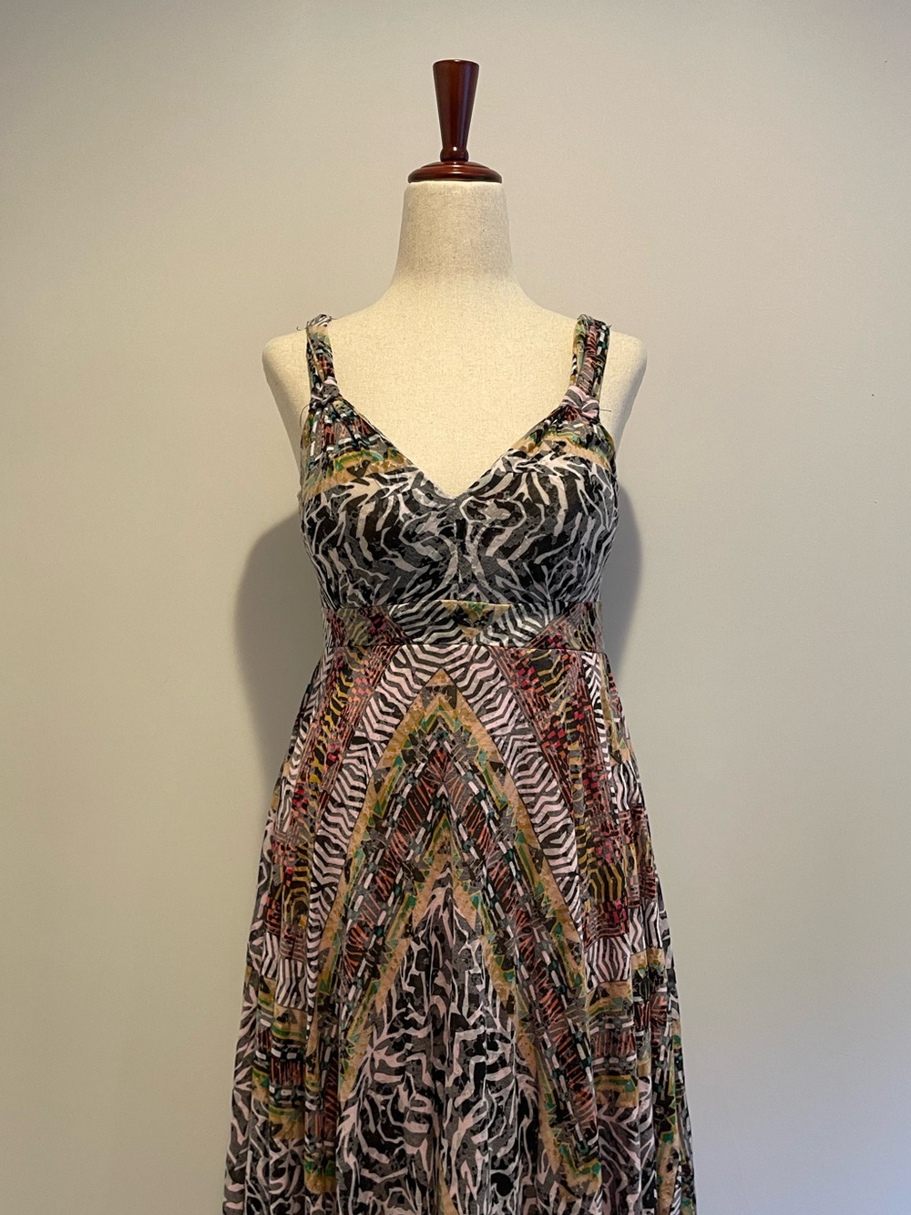 American Rag Cie bohemian handkerchief-hem maxi dress - size XS